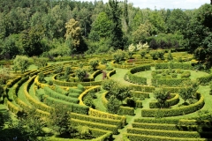 Widok na Zaczarowany Ogród z tarasu widokowego w Arboretum bramy Morawskiej